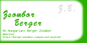 zsombor berger business card